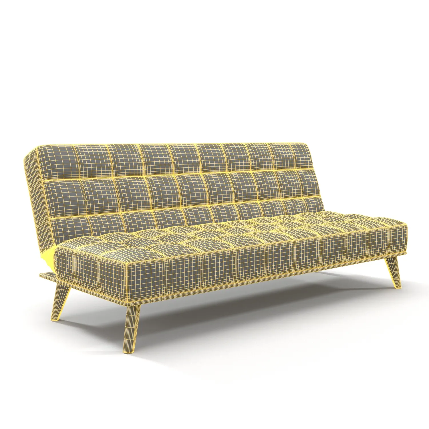 Carson Fabric Convertible Sofa Futon PBR 3D Model_07
